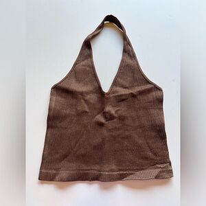 Brown Cropped Halter
